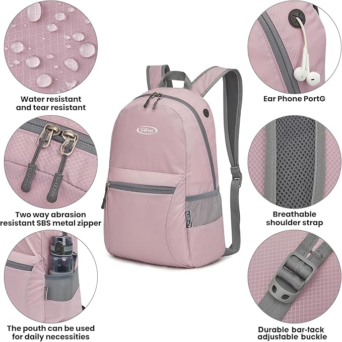 G4Free 20L Lightweight Packable Backpack Travel Hiking Daypack Foldable Backpack - Image 3