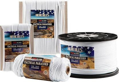 HERCULES 750lb Paracord 4mm 11 Strands Tactical Parachute Cord, Outdoor Gear by HERCULES