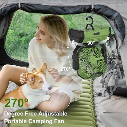 Honesorn Portable Rechargeable Fan 20000mAh, Camping Fan - Image 5