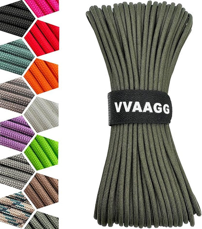 VVAAGG 1000 Paracord Rope, 50ft 12 Strand Parachute Cord by ParacordSpecialist
