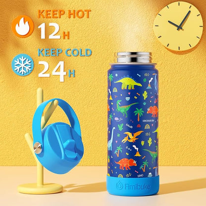 Fimibuke Kids Insulated Water Bottle, 18oz BPA FREE Kids Cup - Image 3