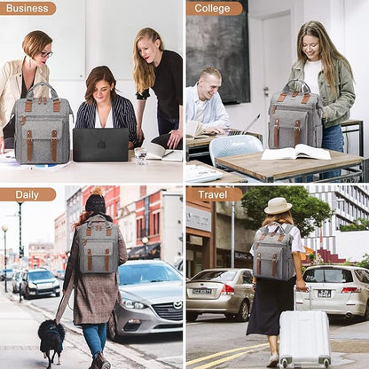 LOVEVOOK Laptop Backpack for Women Work Travel Commuter Teacher Backpack - Image 6
