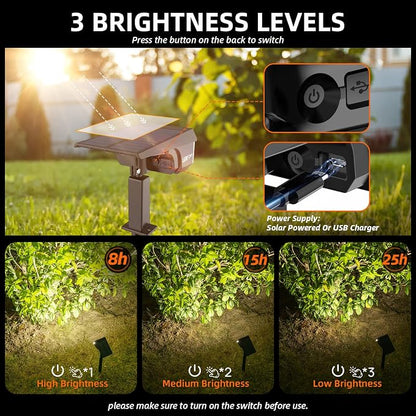 LEREKAM Solar Spot Lights Outdoor, IP65 Waterproof 40 LEDs Landscape Spotlights - Image 4