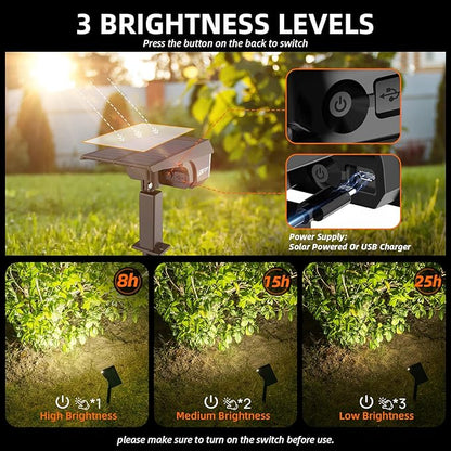 LEREKAM Solar Spot Lights, IP65 Waterproof 40 LED's Landscape Spotlights - Image 4