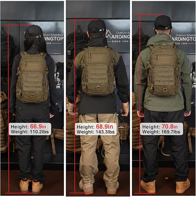 Mardingtop Small Tactical Backpack, Molle Hiking Backpack - Image 8
