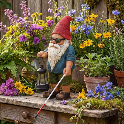 Garden Gnome Outdoor Statue -10.2 inches Outdoor Decor - Image 7