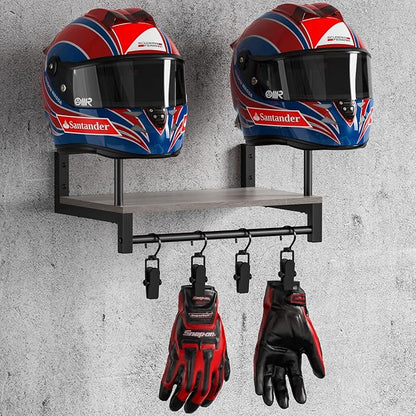 Motorcycle Helmet Holder Wall Mount, Helmet Rack by NANAGIFTREE