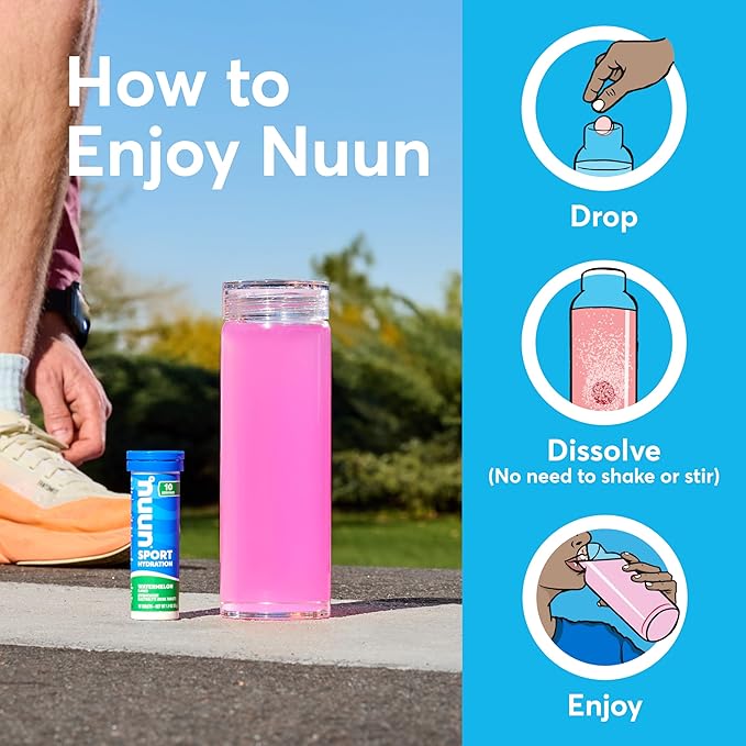 Nuun Sport + Caffeine Electrolyte Tablets – Dissolvable in Water, Variety Pack - Image 6