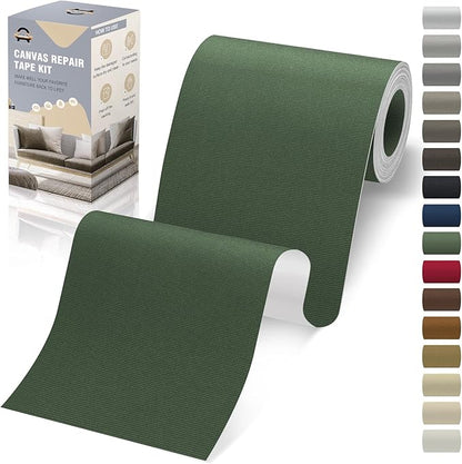 OAZ Canvas Repair Tape Self Adhesive, Army Green Fabric Patches by OAZ