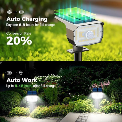 nipify 6 Pack Solar Lights Outdoor Waterproof, Motion Sensor Spot Lights 3 - Image 2
