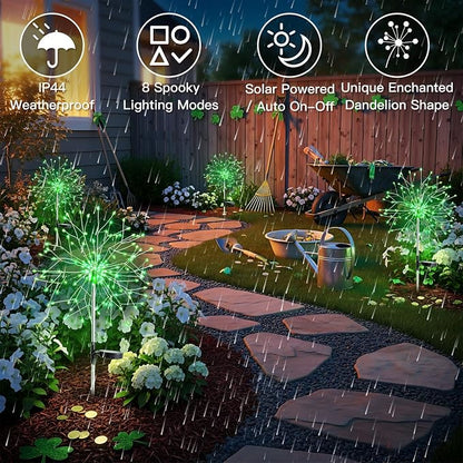 suddus St. Patrick's Day Decorations Solar Firework Lights - Image 3