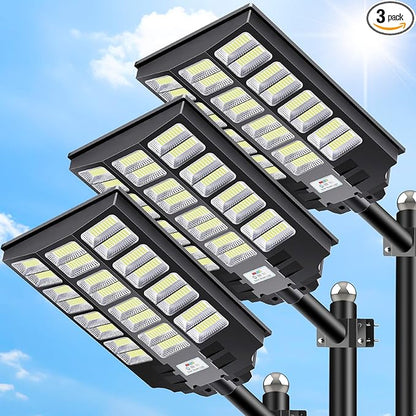 VOOJOY 8000W Solar Street Lights Outdoor Waterproof, Dusk to Dawn Solar Lights by VOOJOYSolarStreetLights