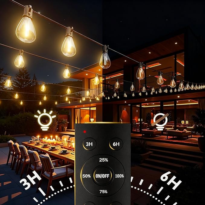 REEMEER 200FT LED Outdoor String Lights - Image 4