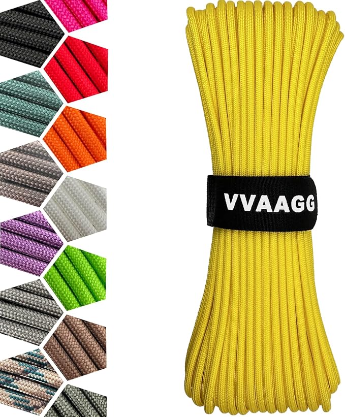 VVAAGG 1000 Paracord Rope 200FT, 4mm Utility Parachute Cord 12 Strand Nylon Rope by ParacordSpecialist