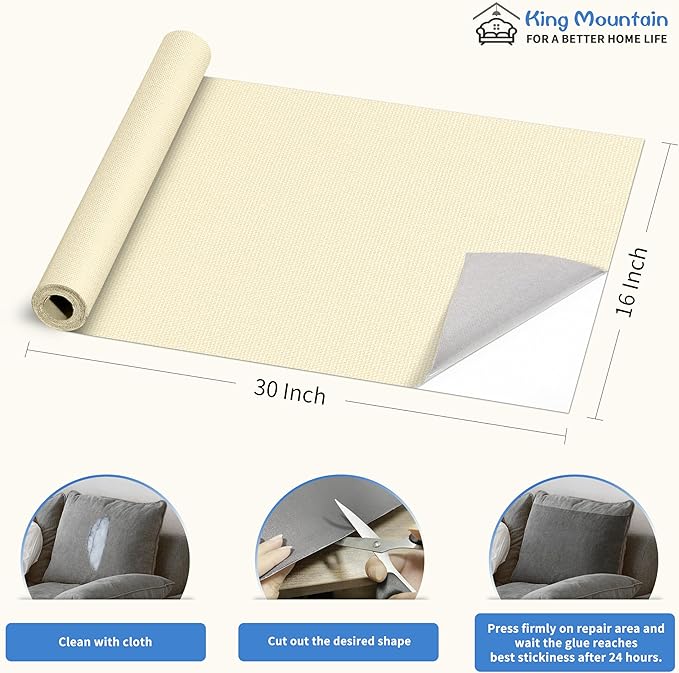 KING MOUNTAIN Canvas Repair Patch 16×30 Inch Self-Adhesive Waterproof Fabric - Image 4