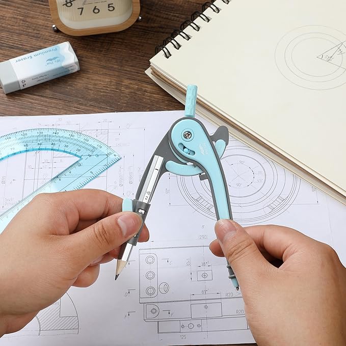 Mr. Pen- Geometry Compass and Protractor Set, 6 Inch Compass, 6 Inch Protractor - Image 7