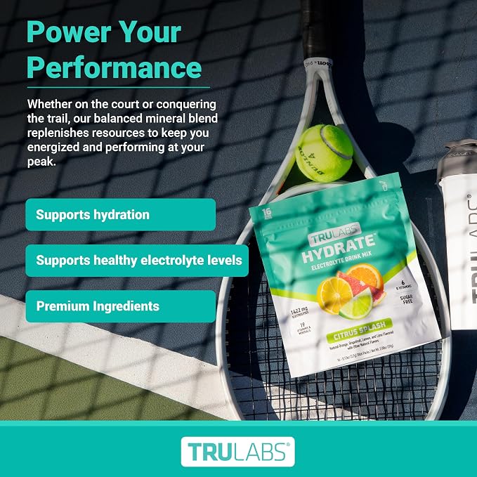 TRULABS Hydrate Electrolyte Drink Mix – Citrus Splash Flavor, Sugar-Free - Image 5