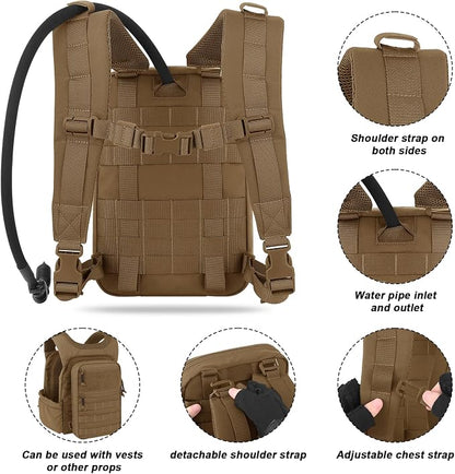 PETAC GEAR Tactical Molle Hydration Pack - Image 4