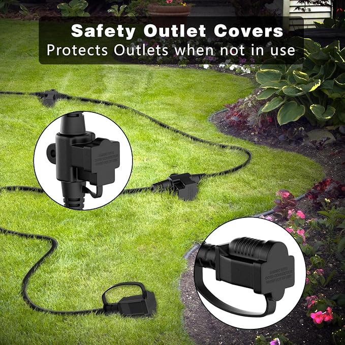 K KASONIC - Outdoor Extension Cord 50 FT, Evenly Spaced 6 Outlets Plugs - Image 5