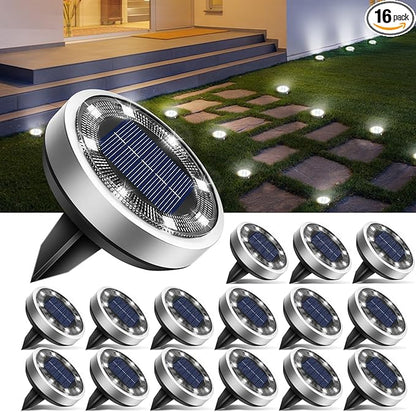 btfarm 16 Pack Solar Lights Outdoor, 8 LED Solar Ground Lights IP65 Waterproof by btfarmdecorativelighting