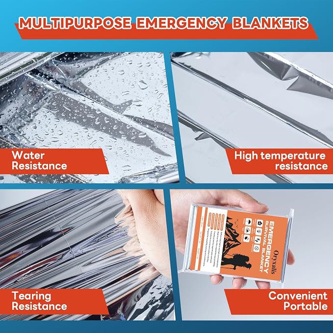 Emergency Mylar Thermal Blankets, Outdoor Traveling, First Aid - Image 3