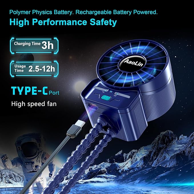 2 Pack Multifunctional Portable Stroller Fan 4 Speed 6600rpm High Speed Usb - Image 4