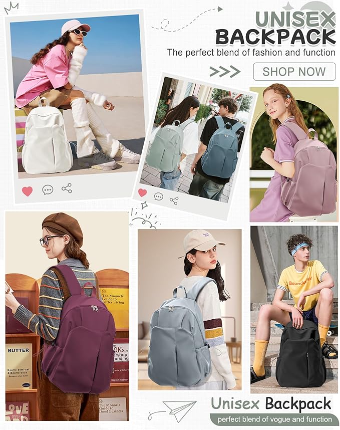 SEAFEW Green Backpack for Girls Women Waterproof High School Book Bag Cute - Image 8