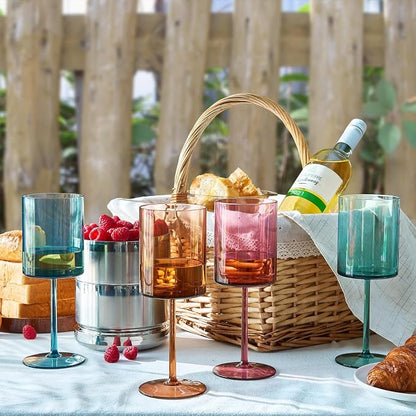 Unbreakable Stemmed Square Tritan Acrylic Floating Wine Glasses European Style - Image 7