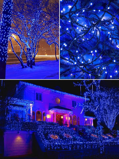 2 Pack 200 LED Solar String Lights Outdoor, Solar Christmas Lights - Image 3