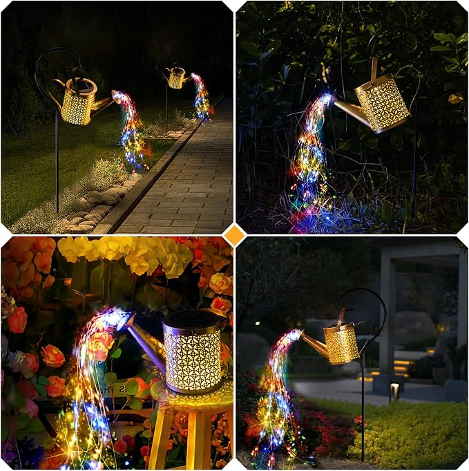SRNPMIU Solar Watering Can Light, Solar Yard Decorations Outdoor, Garden Decor - Image 5