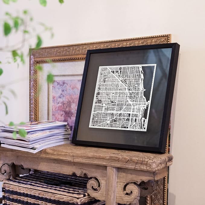 Washington D.C.s Cut Map framed by O3 Design Studio, 18x18 inches, paper - Image 6