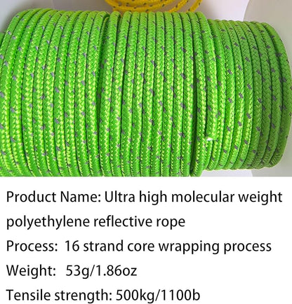 Dyneema Reflective Rope -2mm 400kg Fracture Strain - Image 3