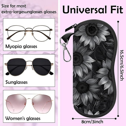 Glasses Case Sunglasses Eyeglass Soft Case Zipper Light Neoprene Pouch - Image 2