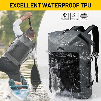 MIER Dry Bag Waterproof Backpack 30L Dry Sack Heavy Duty Roll-Top Closure - Image 2