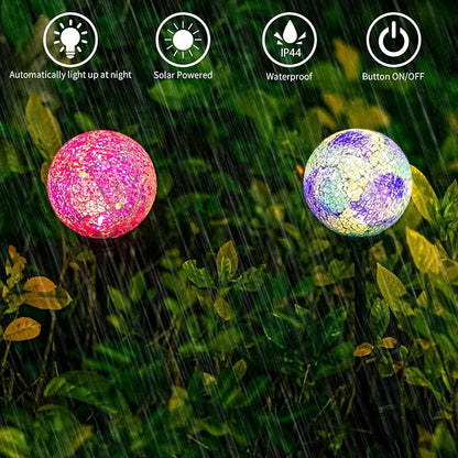 VCUTEKA Solar Garden Decorative Lights Outdoor, Mosaic Solar Light Waterproof - Image 3