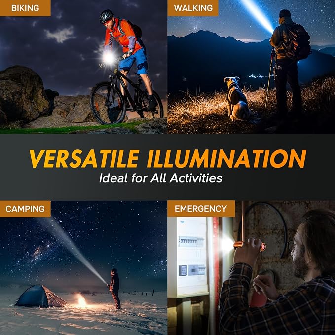 WdtPro LED Flashlight High Lumens SR2000 Pro, 2 Pack Brighter Tactical - Image 7