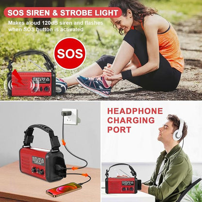 Emergency Hand Crank Solar Radio 20000mAh - Image 6