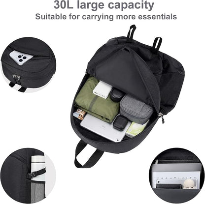 Lightweight Hiking Backpack 30L Packable Foldable Daypack Collapsible Travel - Image 2