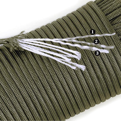 Reflective Paracord 550 lb, 7 Strand Paracord Rope 250ft 4mm, Nylon Parachute - Image 2