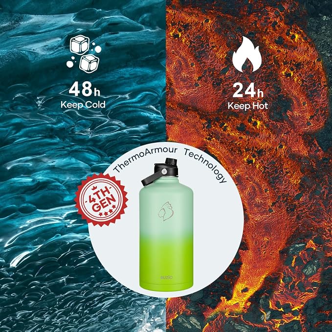 BUZIO 128oz Gallon Water Bottle, Insulated Water Jug - Image 2