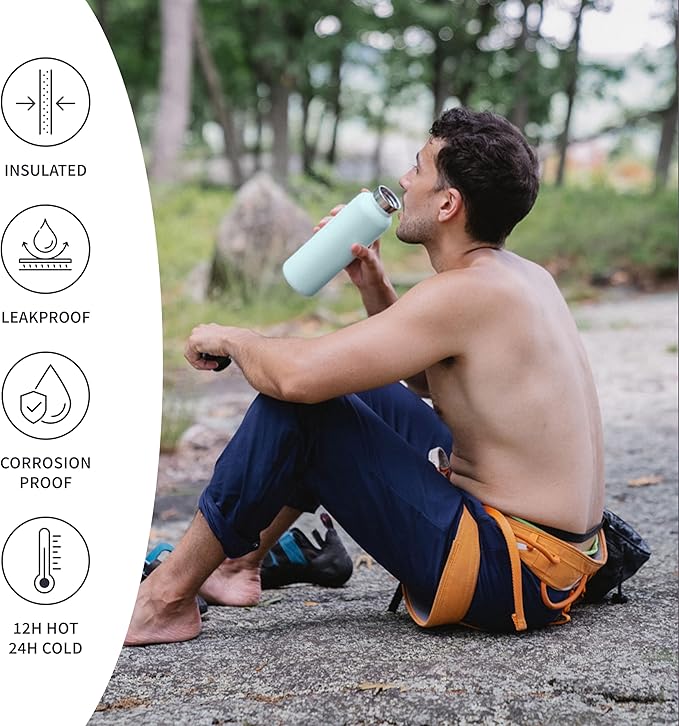 Bambaw Stainless Steel Water Bottle 24 oz, Metal Water Bottle Insulated - Image 3
