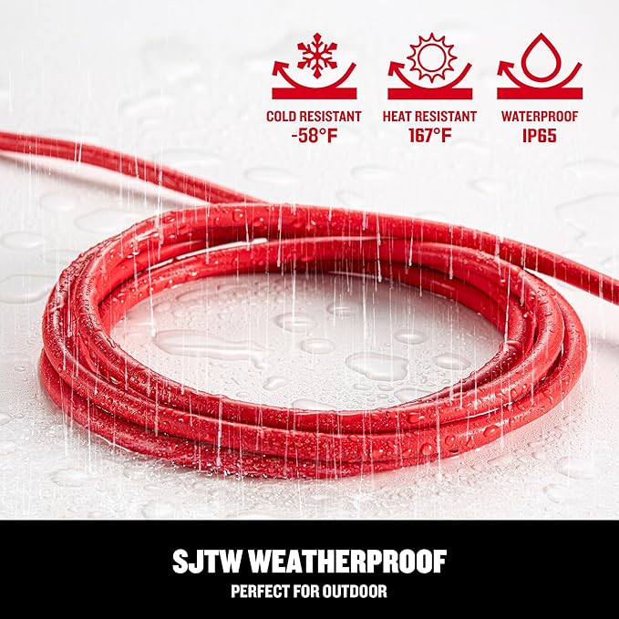 CRAFTSMAN 100 Ft. Indoor/Outdoor Extension Cord 16/3 SJTW, Waterproof Flexible - Image 5