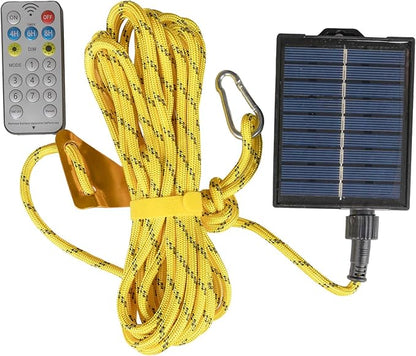 Solar Luminous Paracord Rope, 23ft Solar-Powered Yellow Glow Rope - Image 6