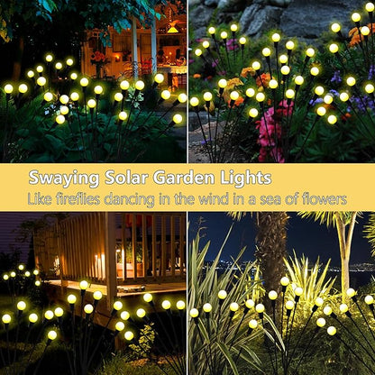 Solar Garden Lights Outdoor, 2 Pack 16 LED Solar Firefly Lights Waterproof - Image 5