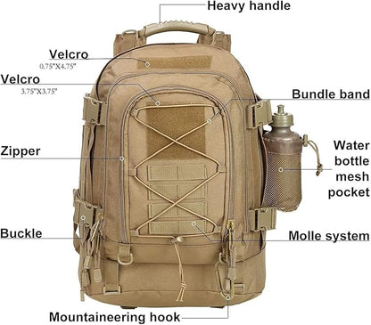 Large Military Bug Out Bag 3 Day Pack Expandable Backpack Army Daypack - Image 4
