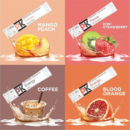 PURE KICK Energy and Focus Singles To Go Drink Mix Variety Pack, Blood Orange - Image 4