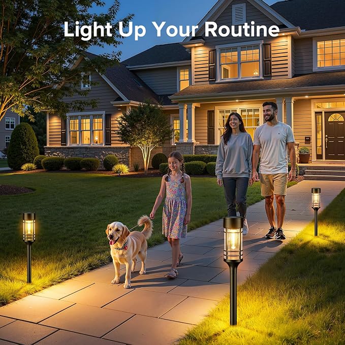 LETMY 12 Pack Solar Pathway Lights Outdoor, Solar Lights Outdoor Waterproof IP65 - Image 8