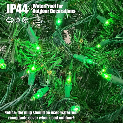 HISHINY Green String Lights 100 Count Mini St. Patrick's Day Decorations Lights - Image 3