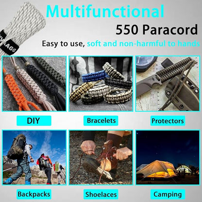 VVAAGG Reflective Paracord Rope 100FT, 7 Strand Nylon para Cord Lanyard Utility - Image 7
