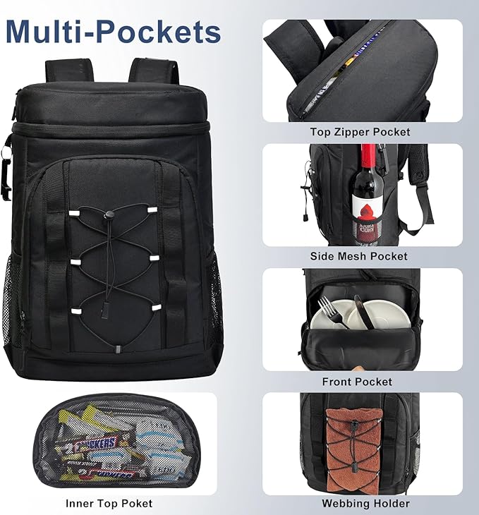 33 Cans Insulated Backpack Cooler - Image 2